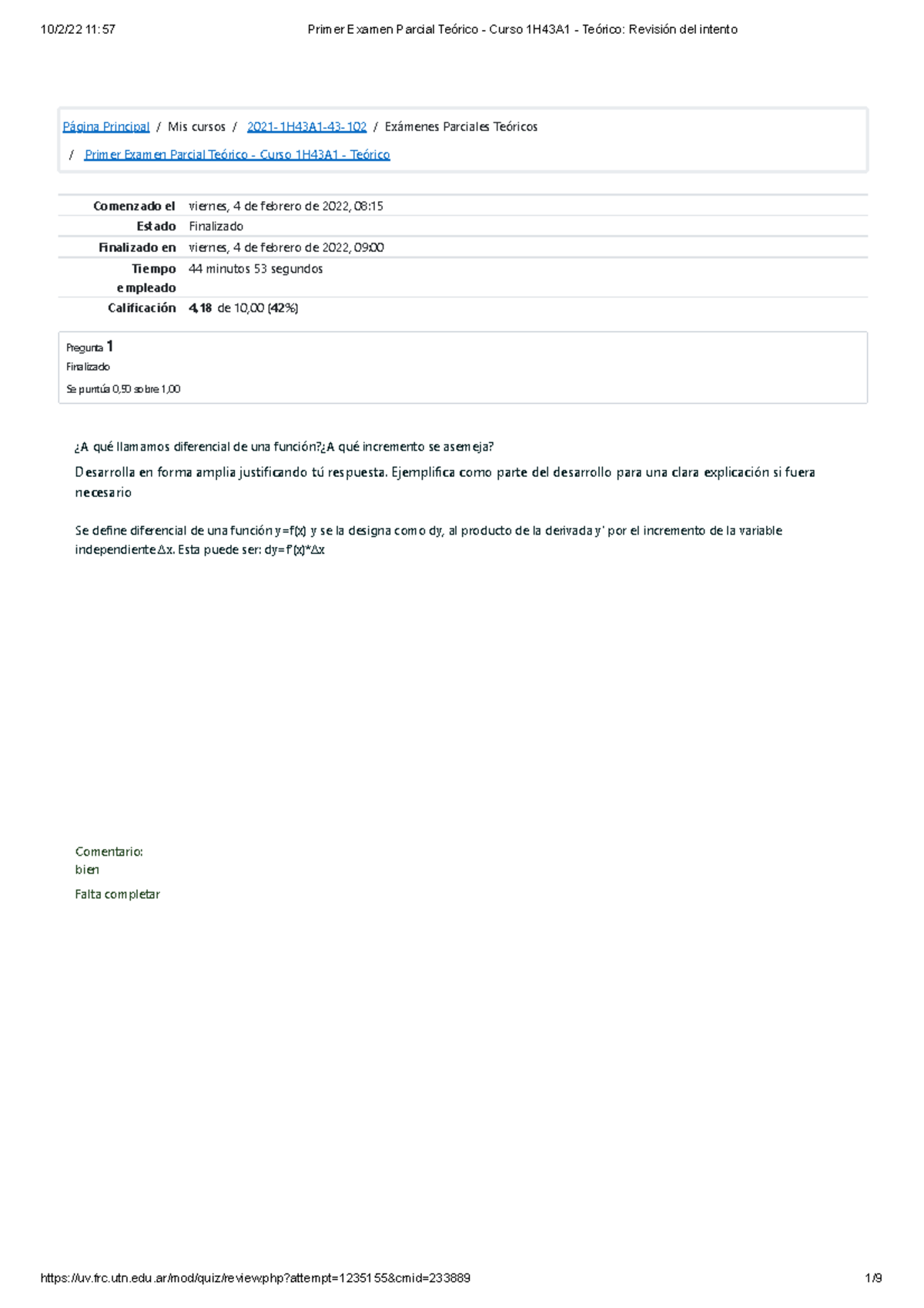 Primer Examen Parcial Teórico Curso 1h43a1 Teórico Revisión Del Primer Examen Parcial Teórico Curso 1h43a1 Teórico Revisión Del