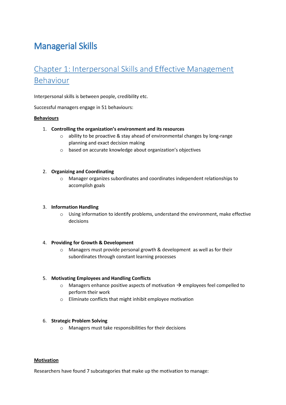 manager skills research paper