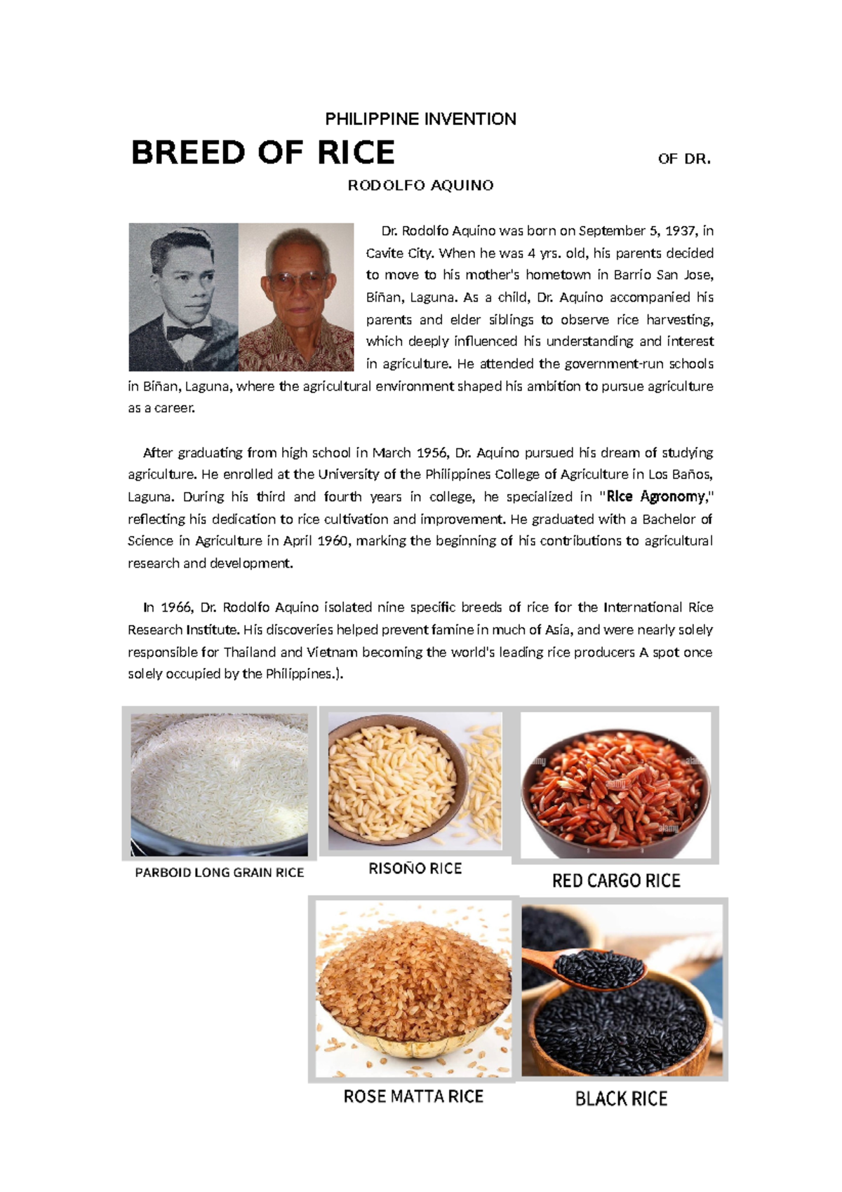 Document-092034-pm b45b0e 2 - PHILIPPINE INVENTION BREED OF RICE OF DR ...