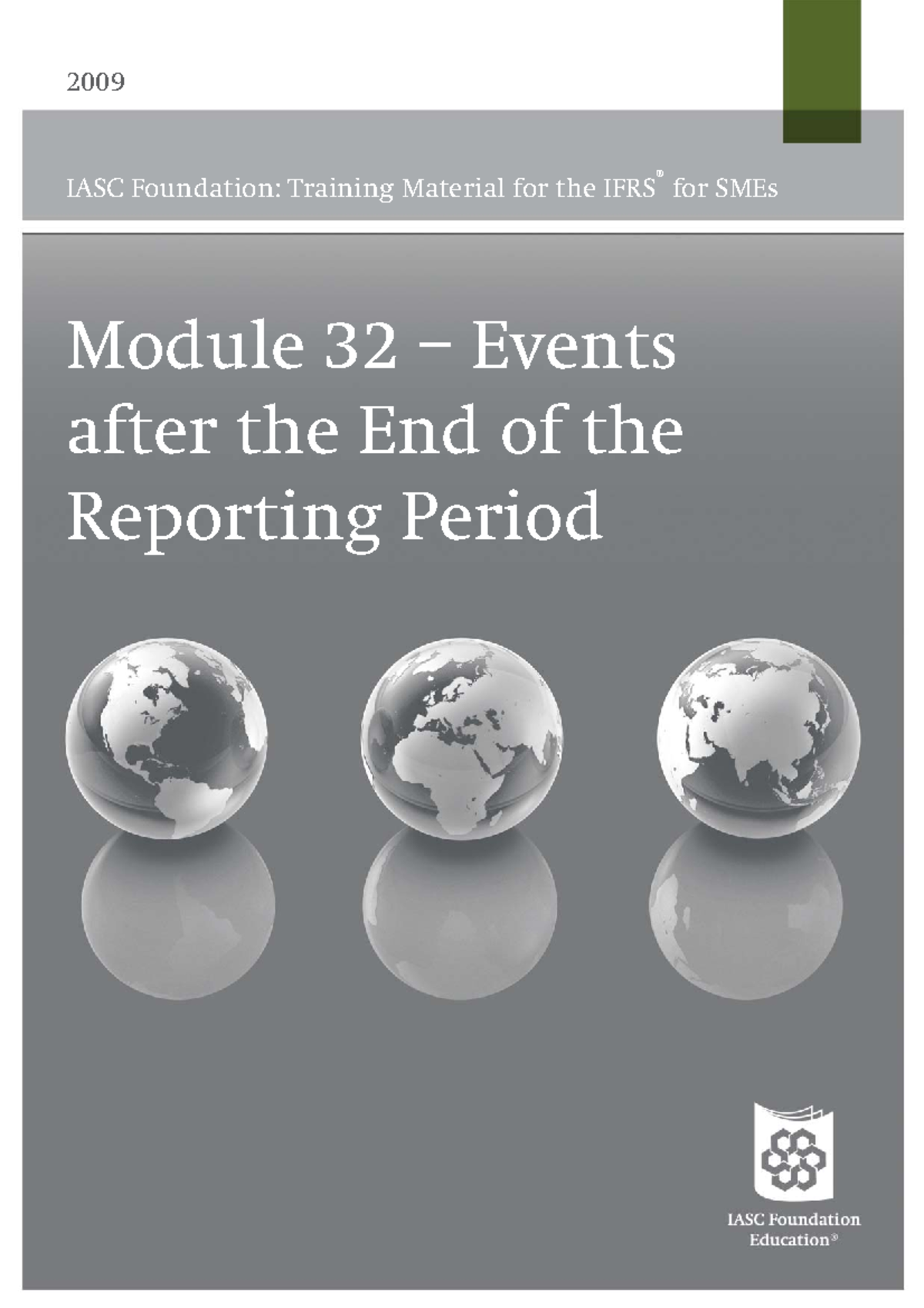 Module 32 version 2010 1 - 2009 IASC Foundation: Training Material for ...