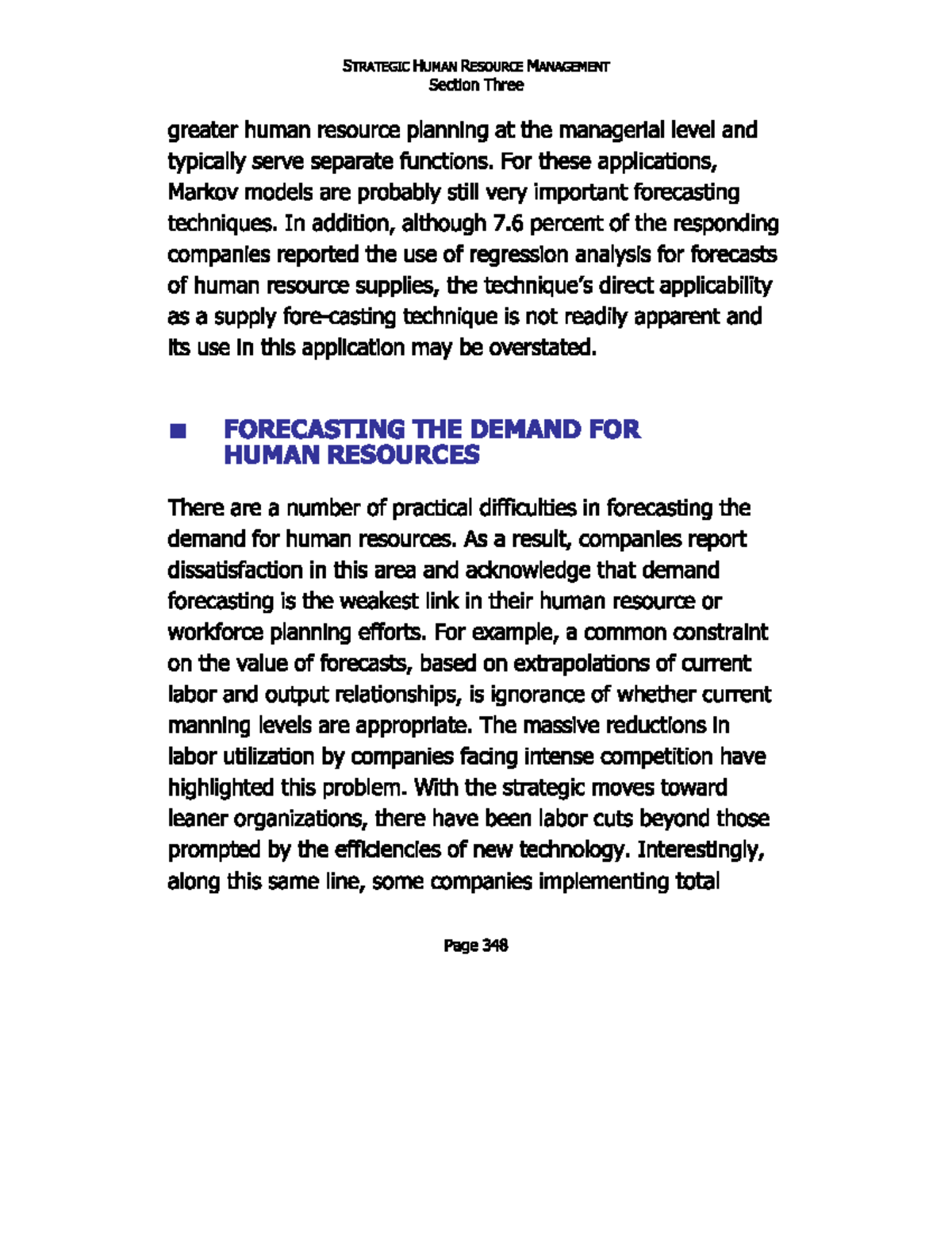 Forecasting THE Demand FOR Human Resources - Human Resource Management ...