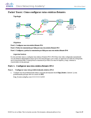 2.2.2.5 Lab - Configuring IPv4 Static and Default Routes - ILM ...