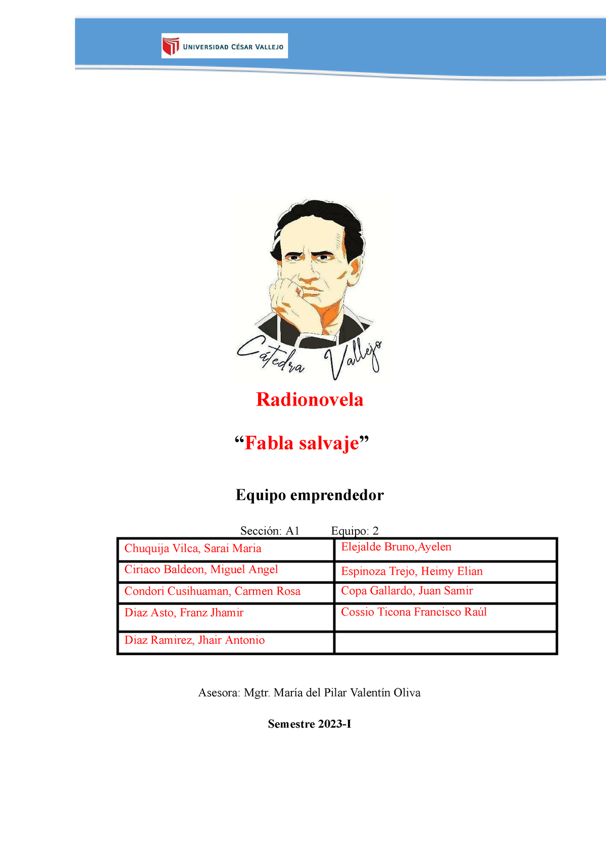 Proyecto Parcial Catedra Vallejo - Radionovela “Fabla Salvaje” Equipo ...