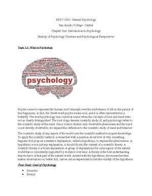 Psyc 2301 Exam 1 - Notes On Chapter 1 - Study Guide For Psychology 2301 ...