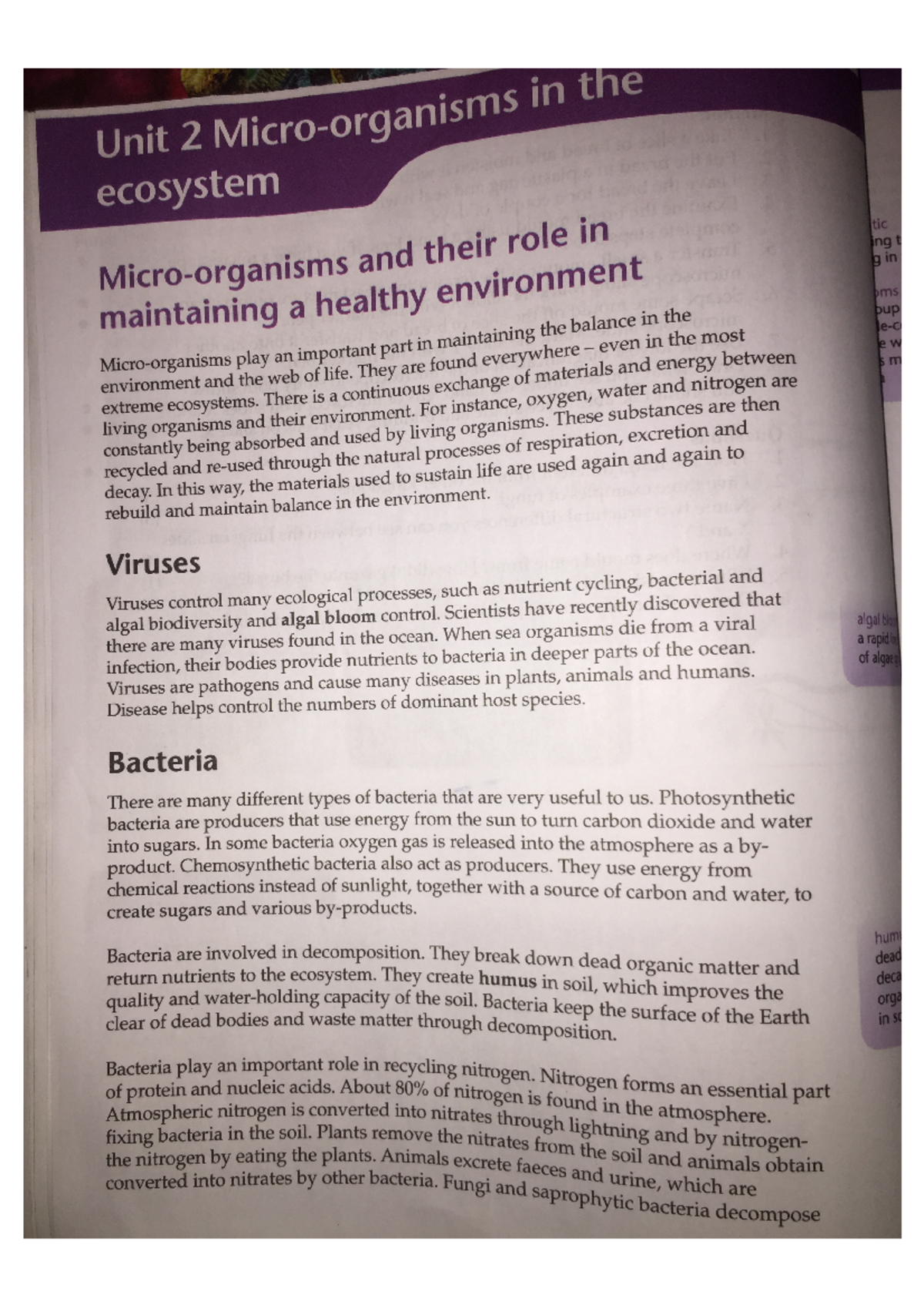 Microorganisms and their roles in the environment - LSC 431 - Studocu
