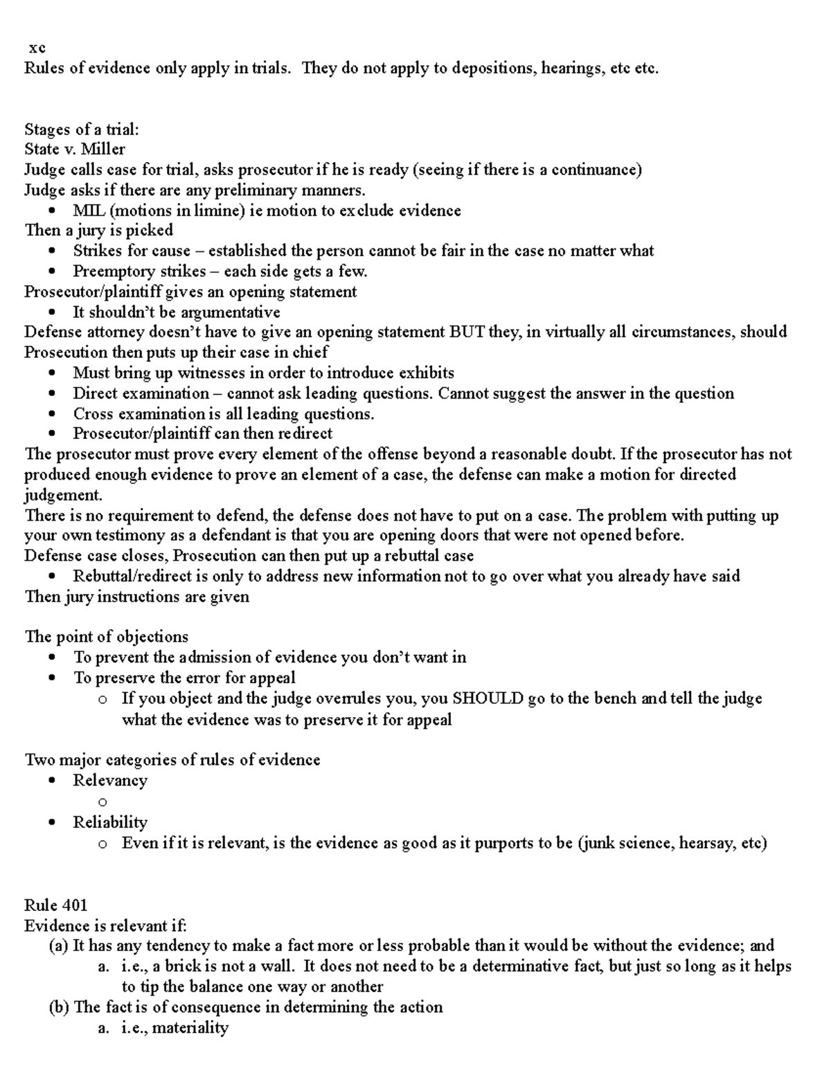 evidence-notes-xc-rules-of-evidence-only-apply-in-trials-they-do-not