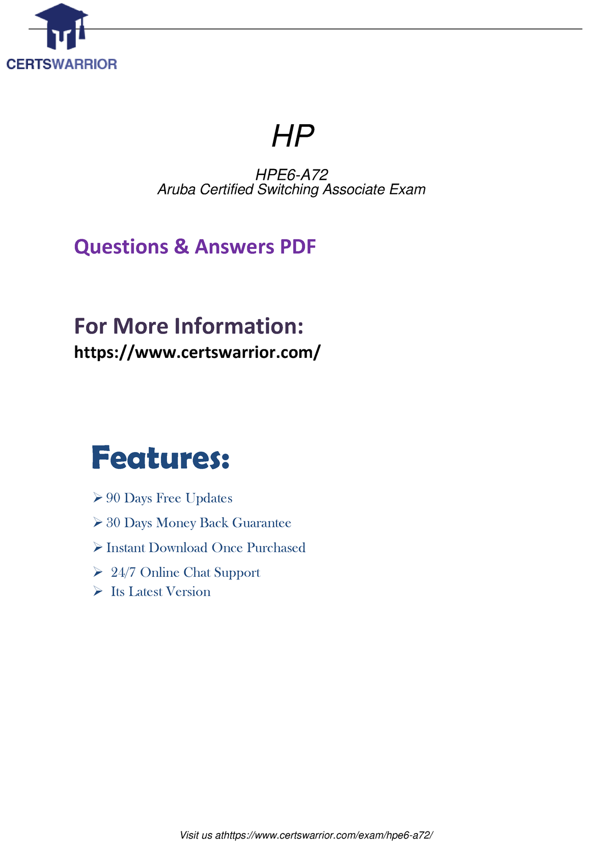 Download Aruba Certified Switching Associate HPE6 A72 PDF - Questions &  Answers PDF For More - Sns-Brigh10