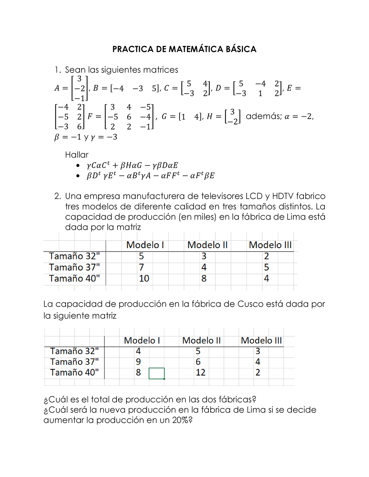 Practica DE Matemática Básica 10-06-2022 - PRACTICA DE MATEM¡TICA B ...