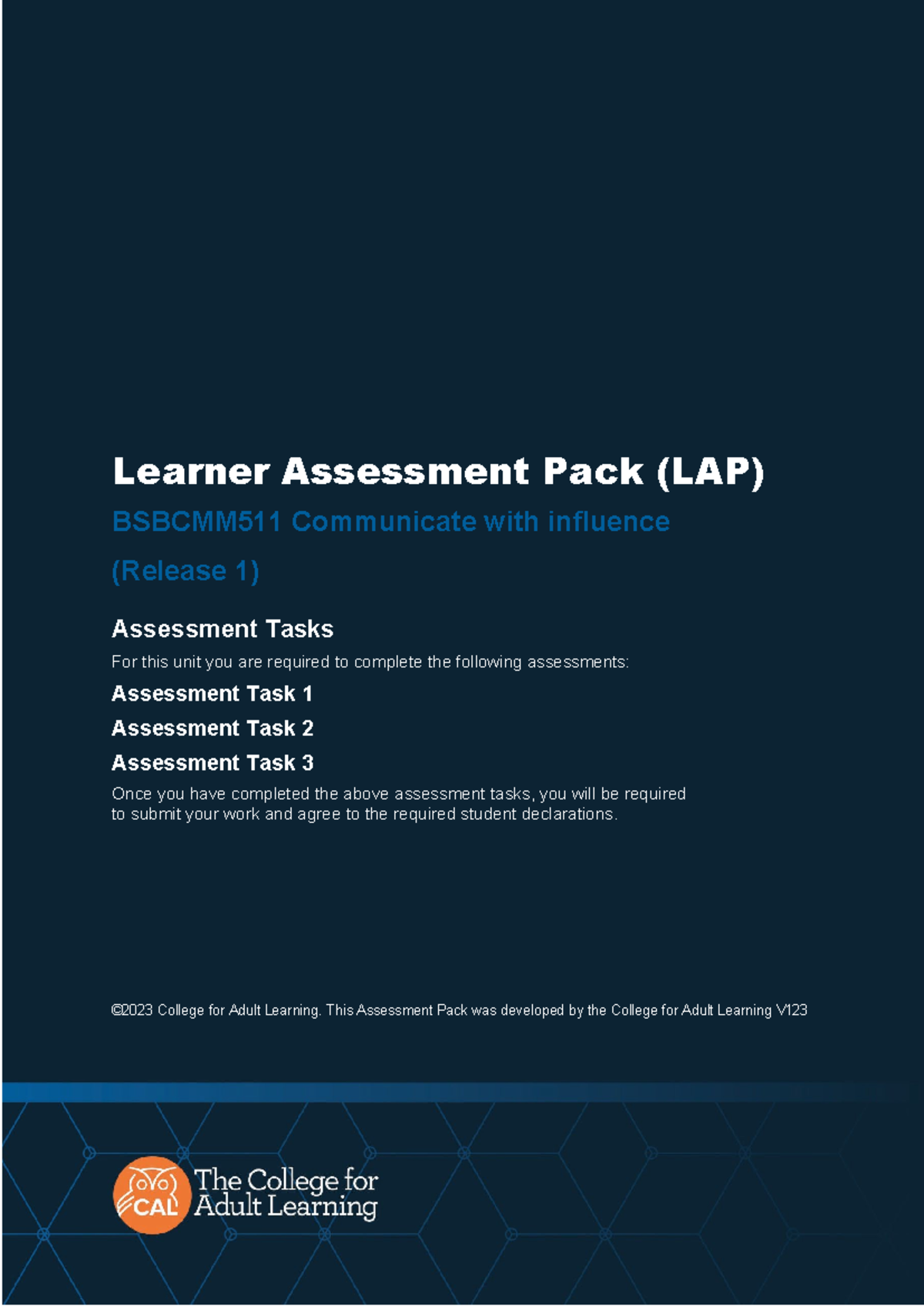 Bsbcmm 511 Learner Assessment Pack V2.2 090124 EW - Learner Assessment ...