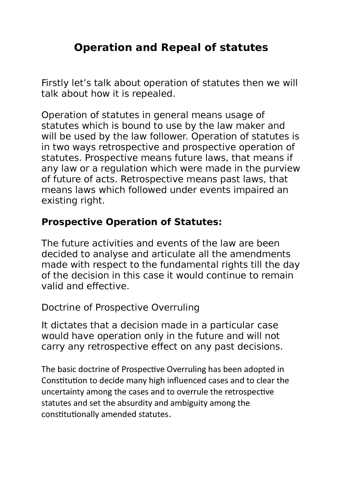 Operation And Repeal Of Statutes - Operation And Repeal Of Statutes ...