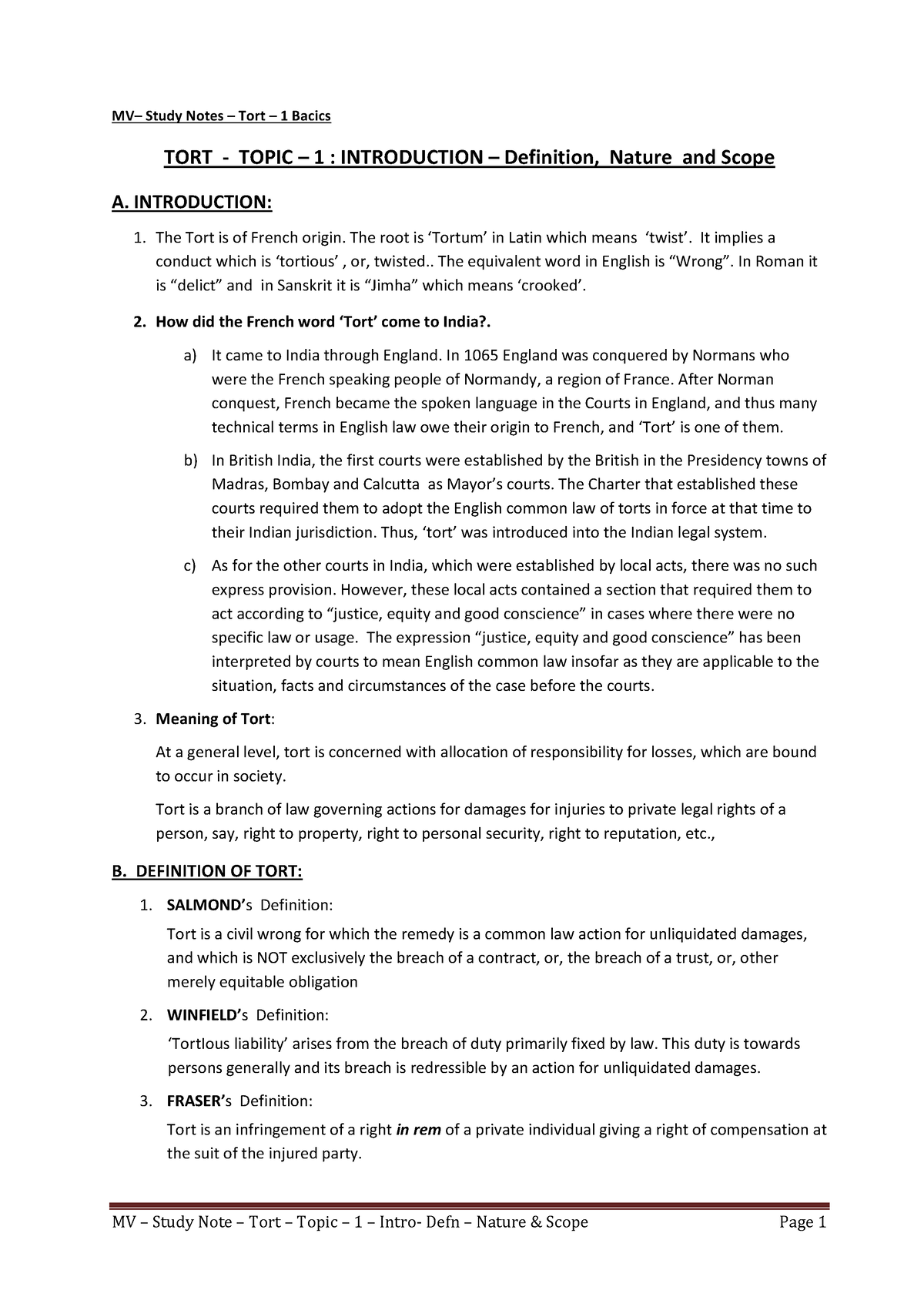 tort-topic-1-introduction-definition-nat-mv-3-study-notes-3-tort-3-1