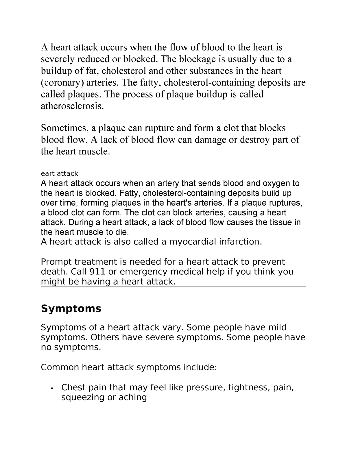 Heart attack - WEWQ - A heart attack occurs when the flow of blood to ...