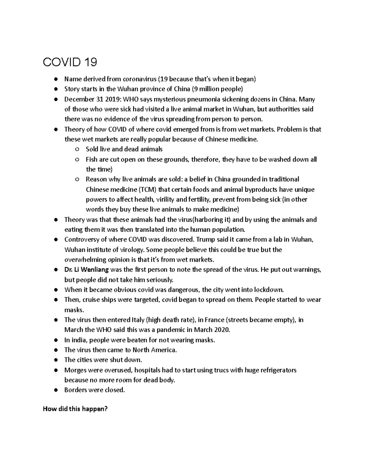 Covid 19 - lecture and class notes - COVID 19 Name derived from ...