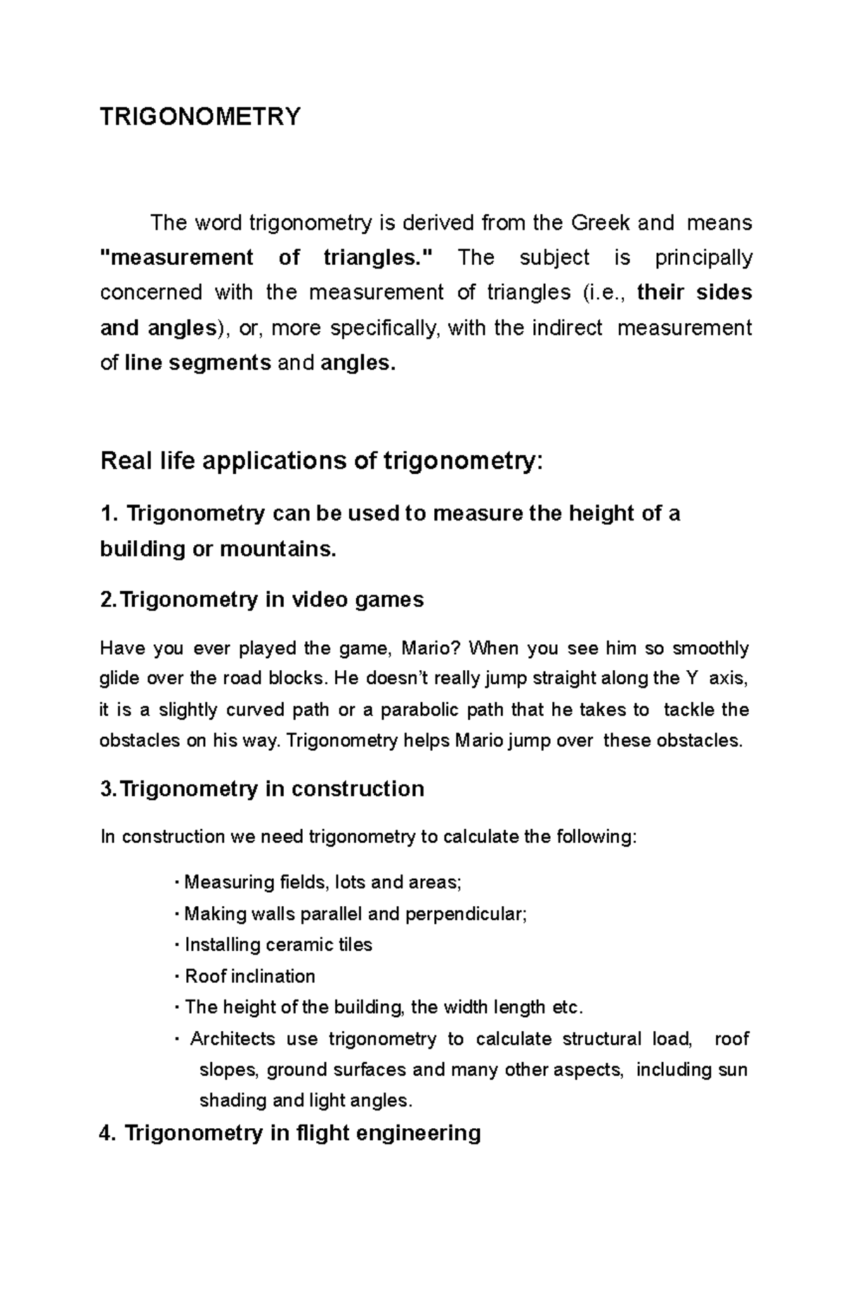 Trigonometry - 