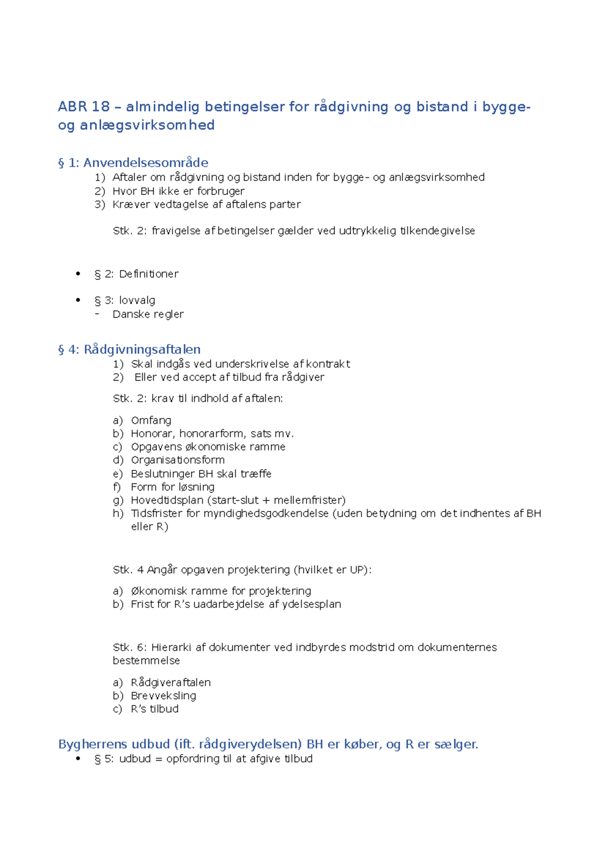 Oversigt Over ABR 18 - ABR 18 – Almindelig Betingelser For Rådgivning ...