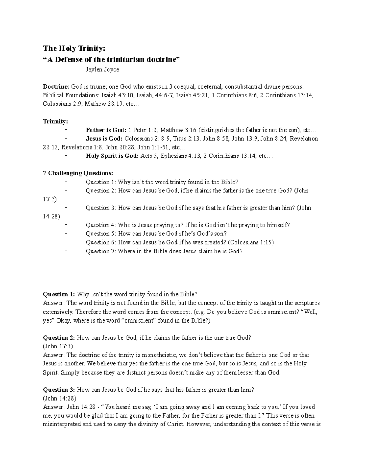 The Holy Trinity - Lol - The Holy Trinity: “A Defense of the ...