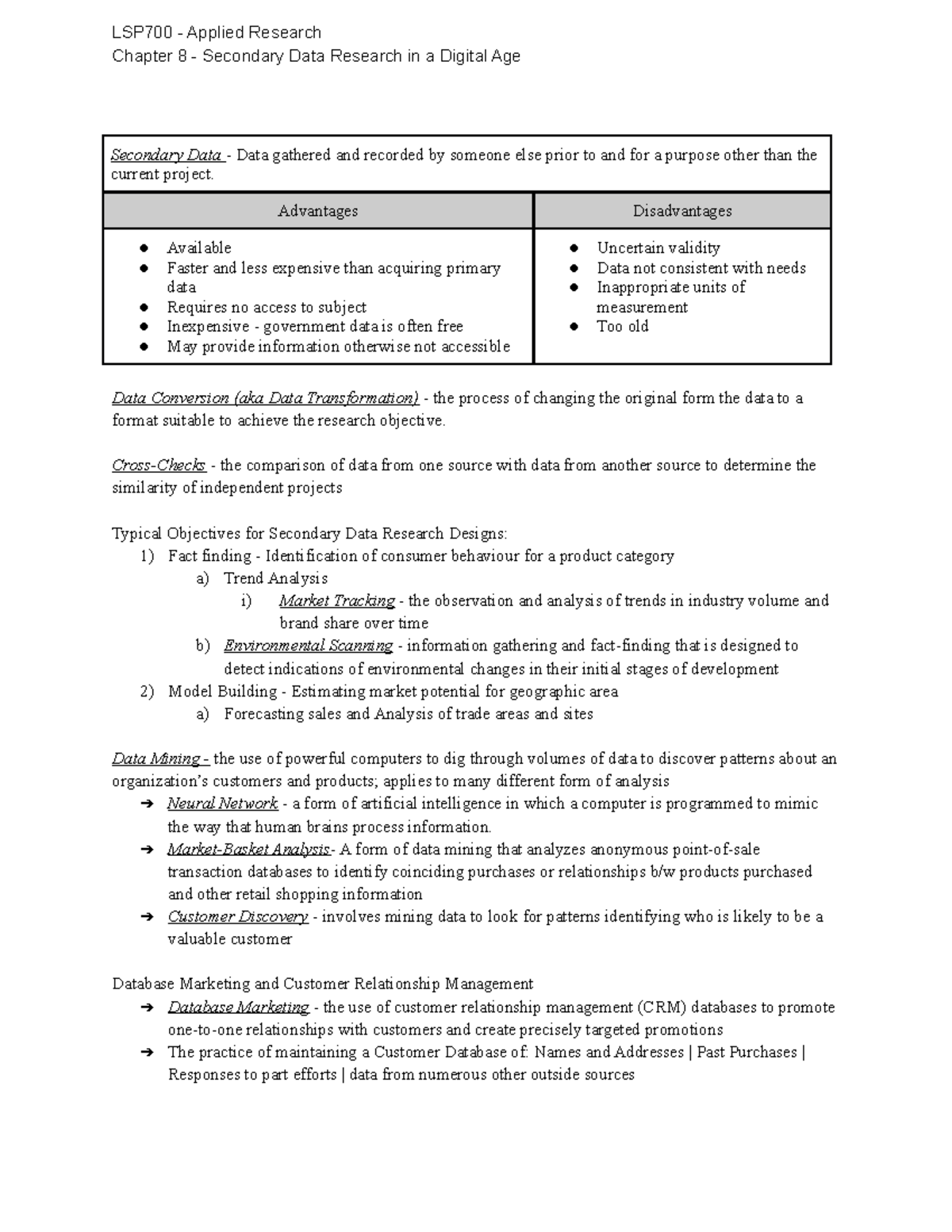 Chapter 8 - Secondary Data Research in a Digital Age - LSP700 - Applied ...