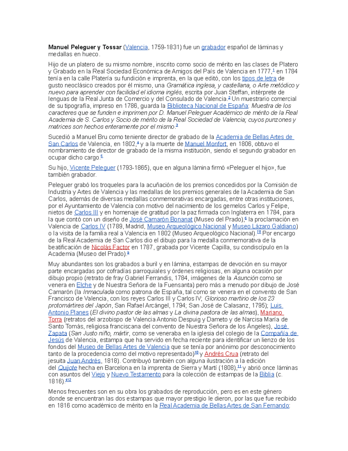 Manuel Peleguer y Tossar Hijo de un platero de su mismo nombre