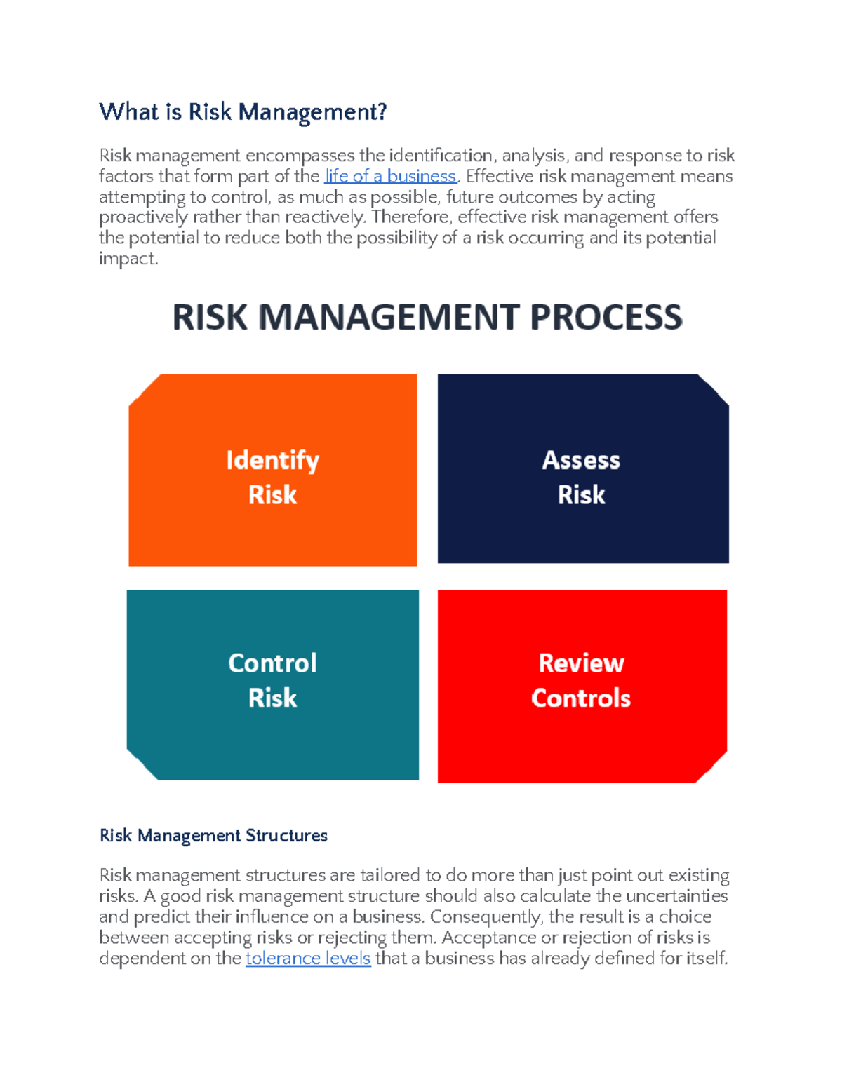 What is Risk Management - What is Risk Management? Risk management ...