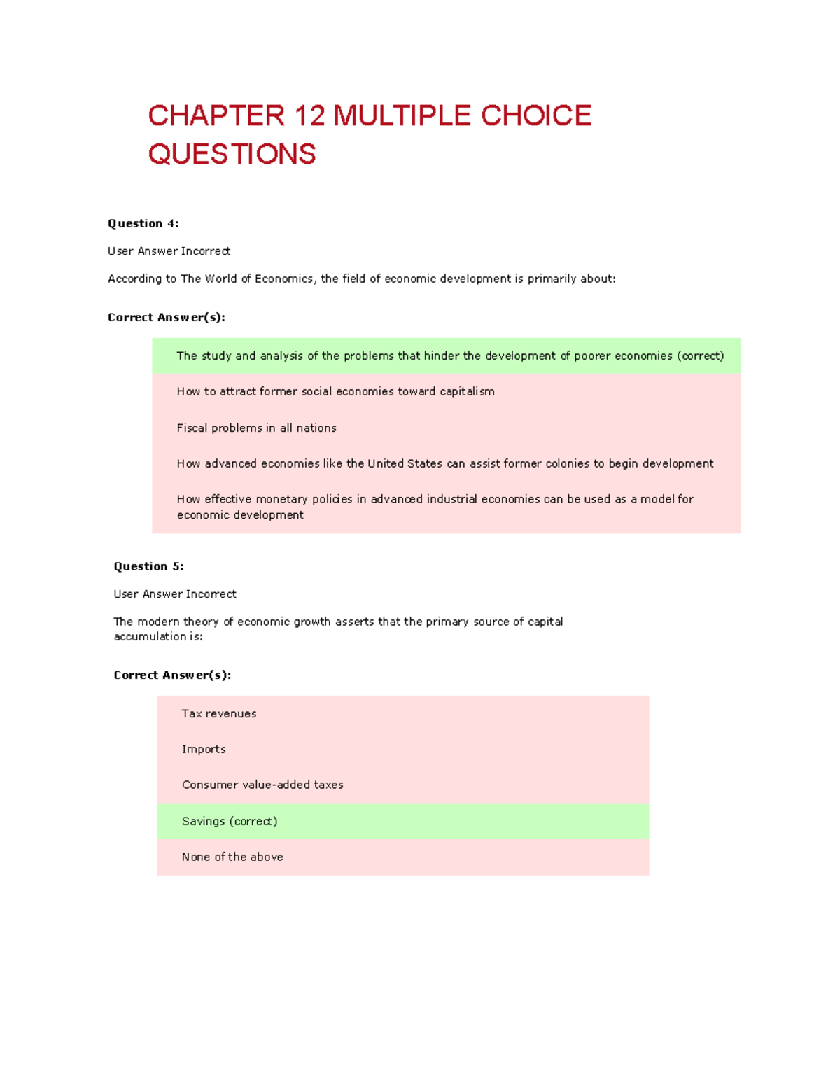 Chapter 11 Multiple Choice Questions 4-5 - CHAPTER 12 MULTIPLE CHOICE ...