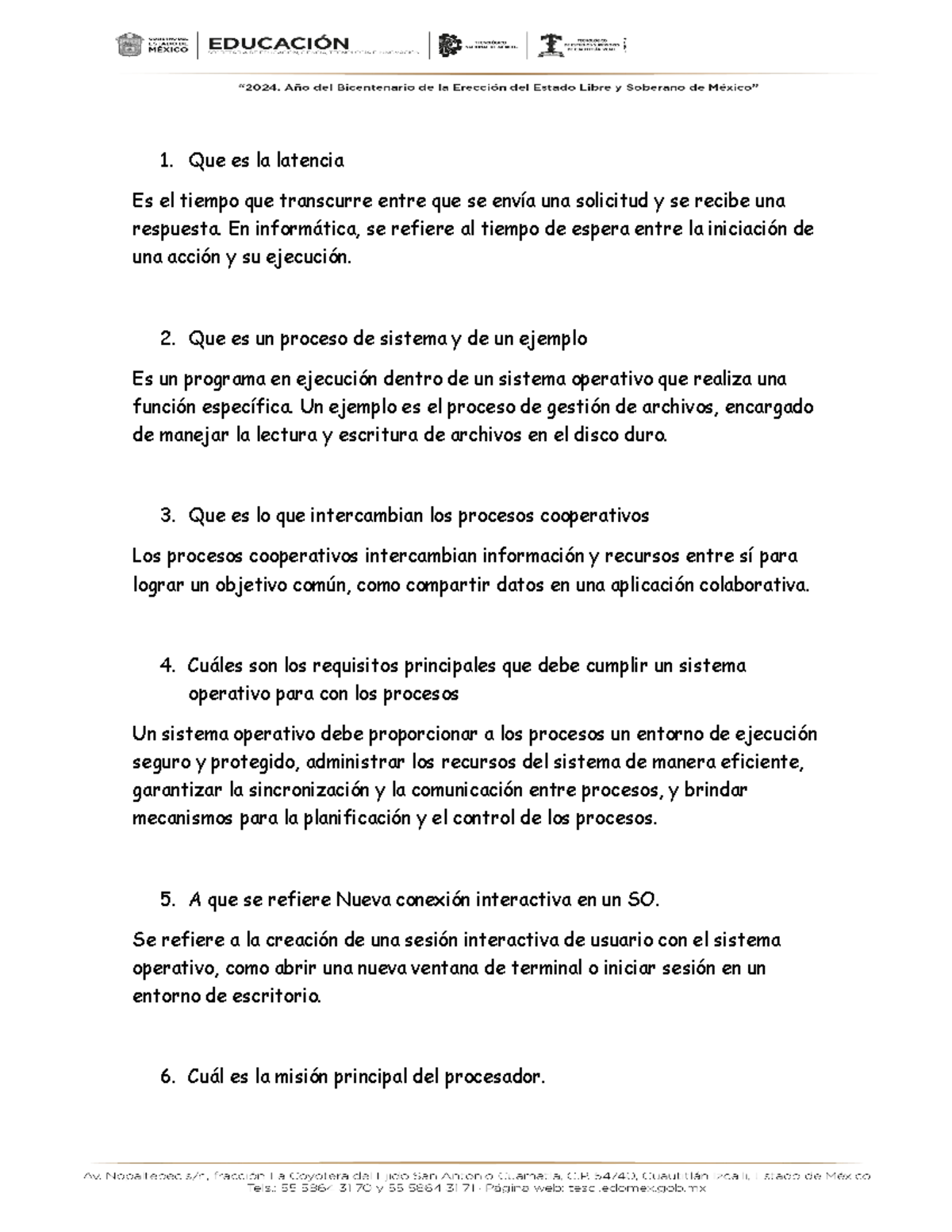 Actividad 5 ll - Cuestionario sobre la latencia - Que es la latencia Es ...