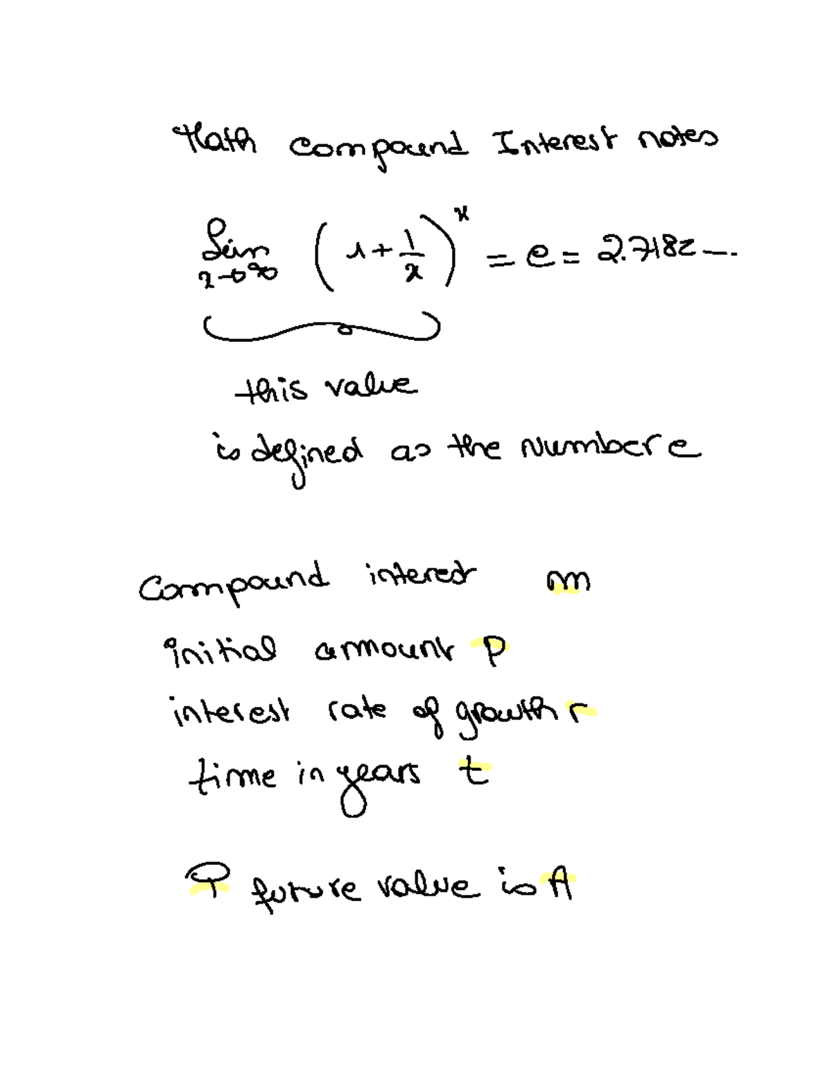 Compound interest math 209 - Math compound Interest notes Liz Itn 2 ...