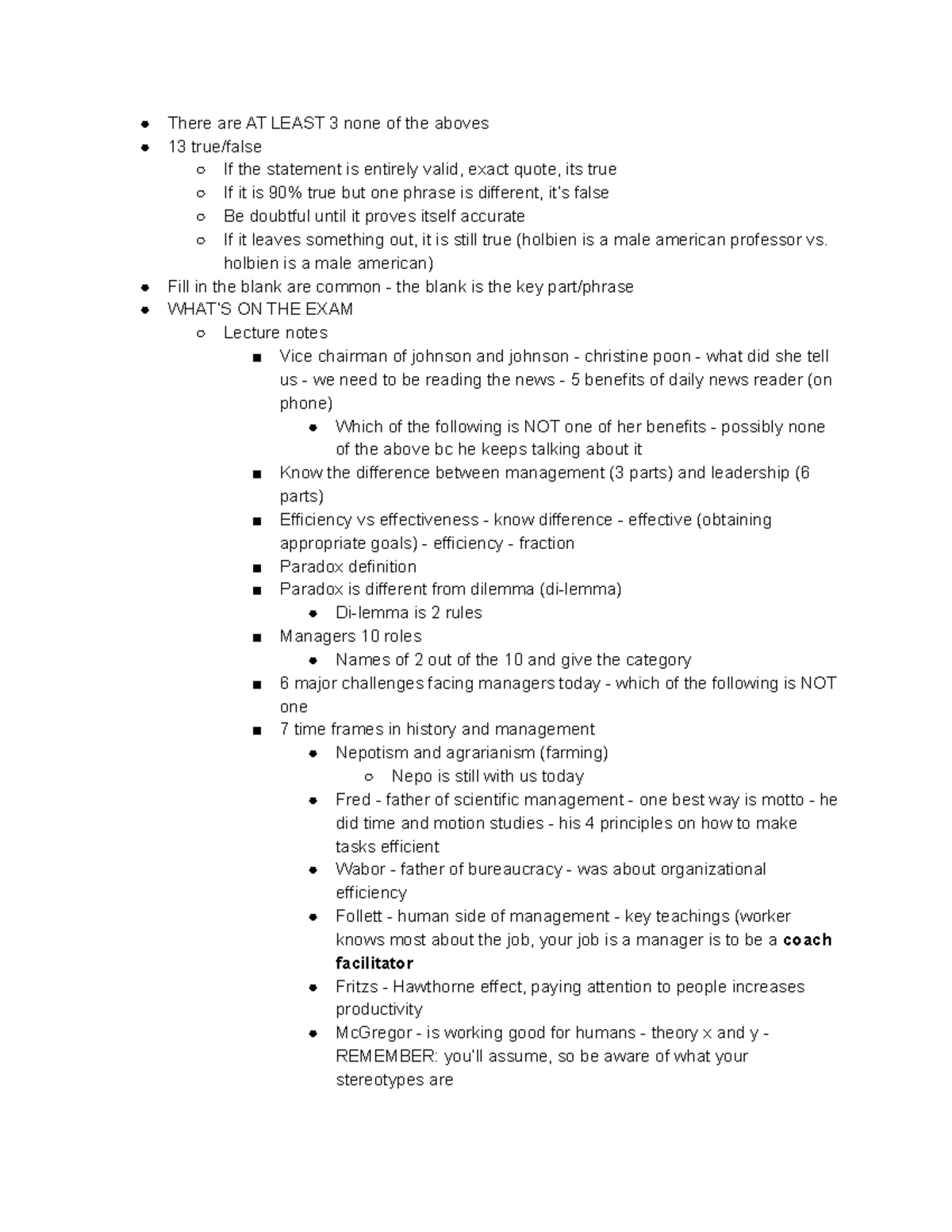 MGT 301 Exam 1 Review-2 - MGT 301 Test 1 Review. Received An A In This ...