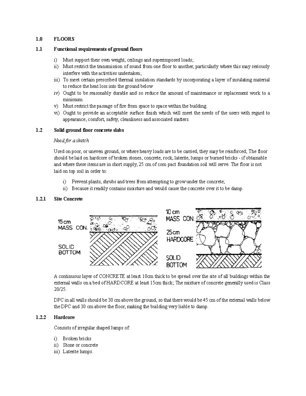 Floors - General Building Notes - 1 FLOORS 1 Functional Requirements Of ...