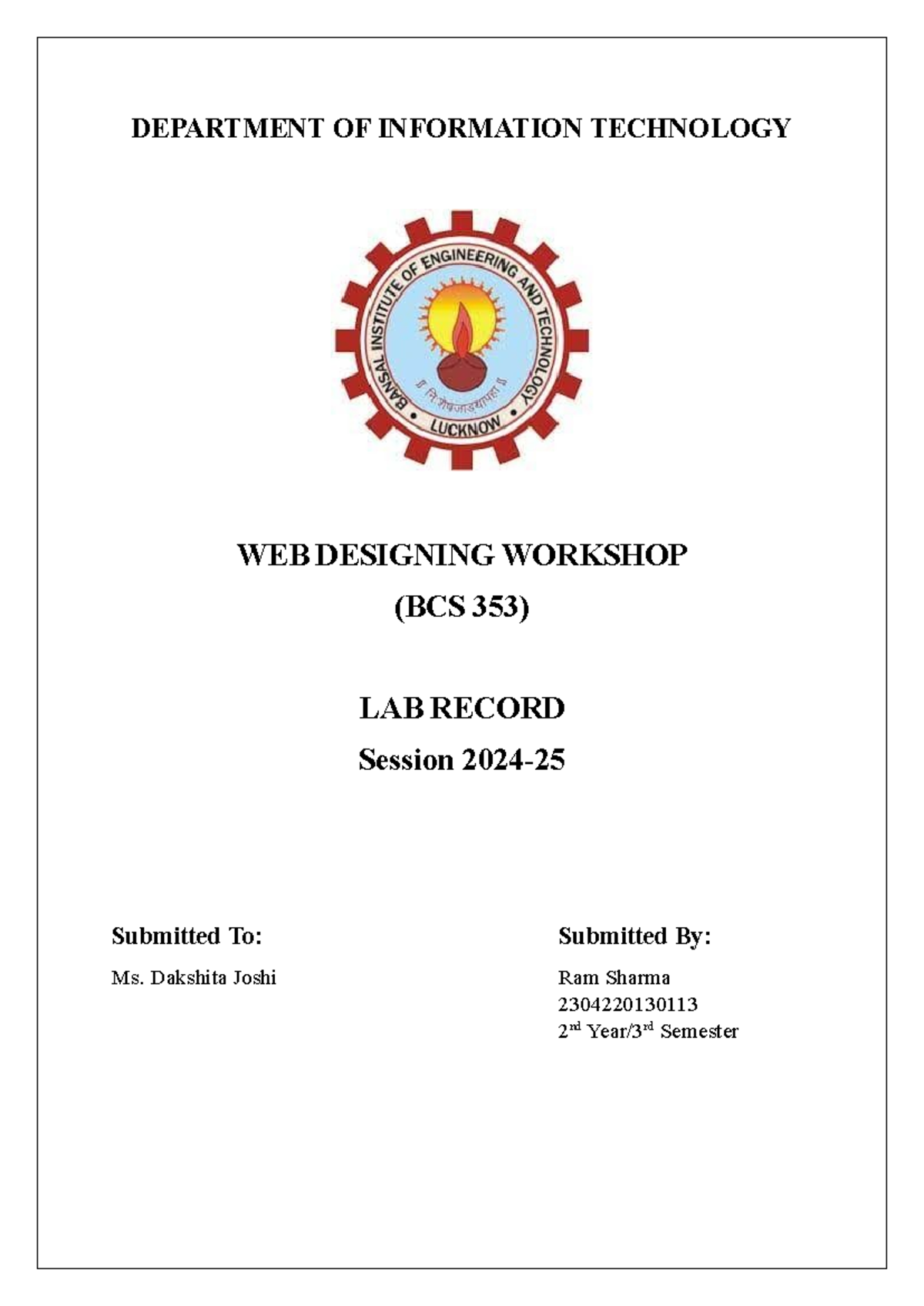 Front page WDW - ABC - English B SL - DEPARTMENT OF INFORMATION ...