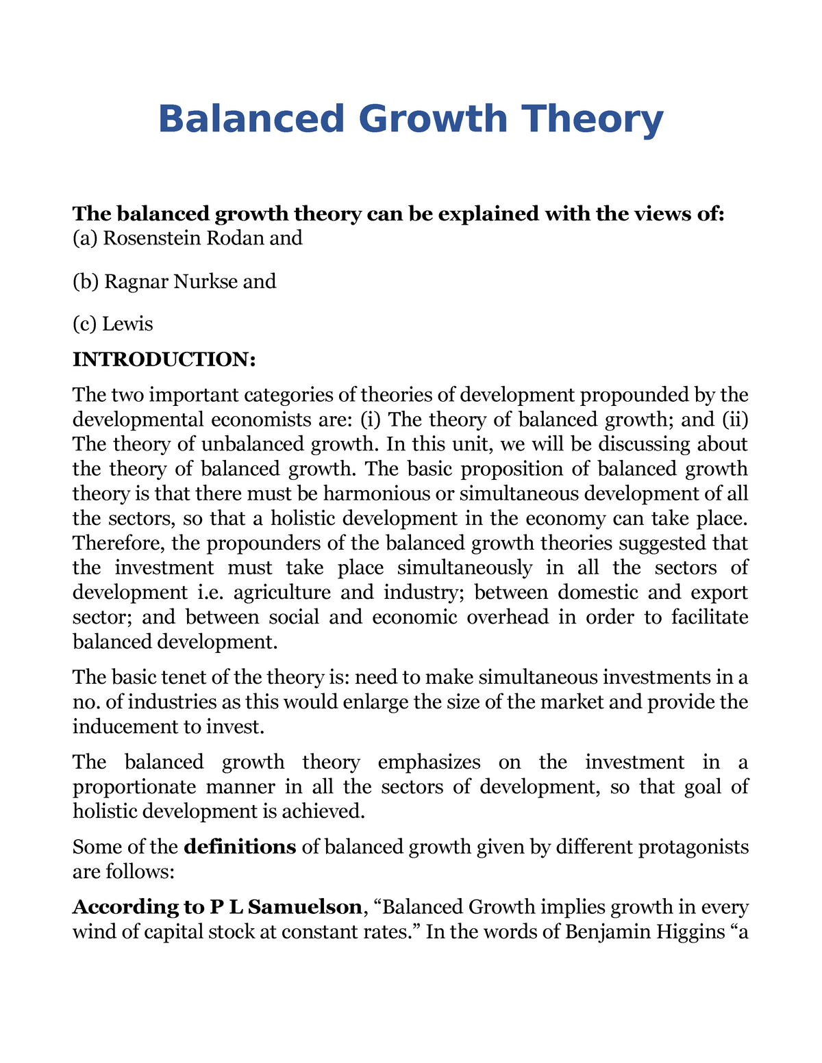 literature review on growth theory