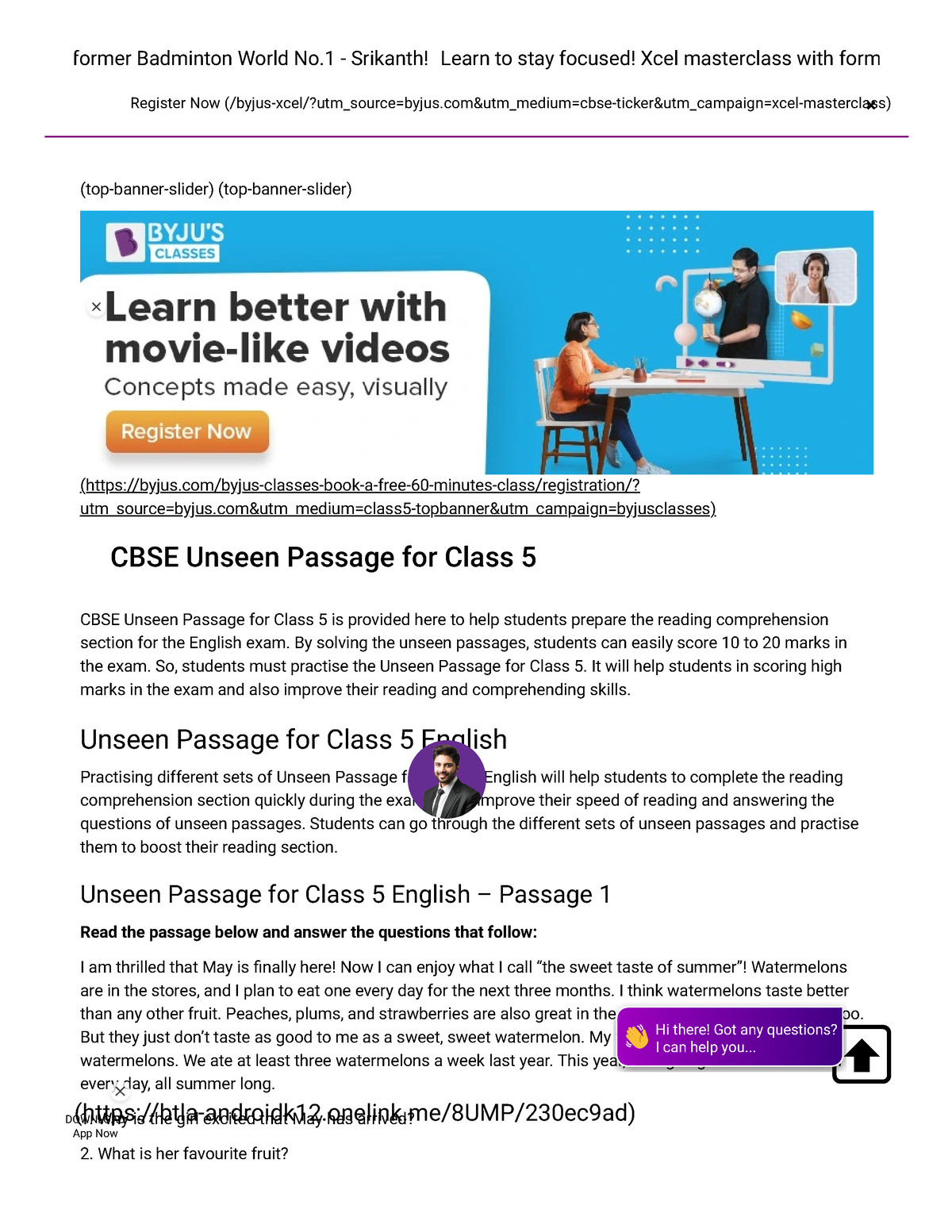 cbse-unseen-passage-for-class-5-by-solving-the-unseen-passages