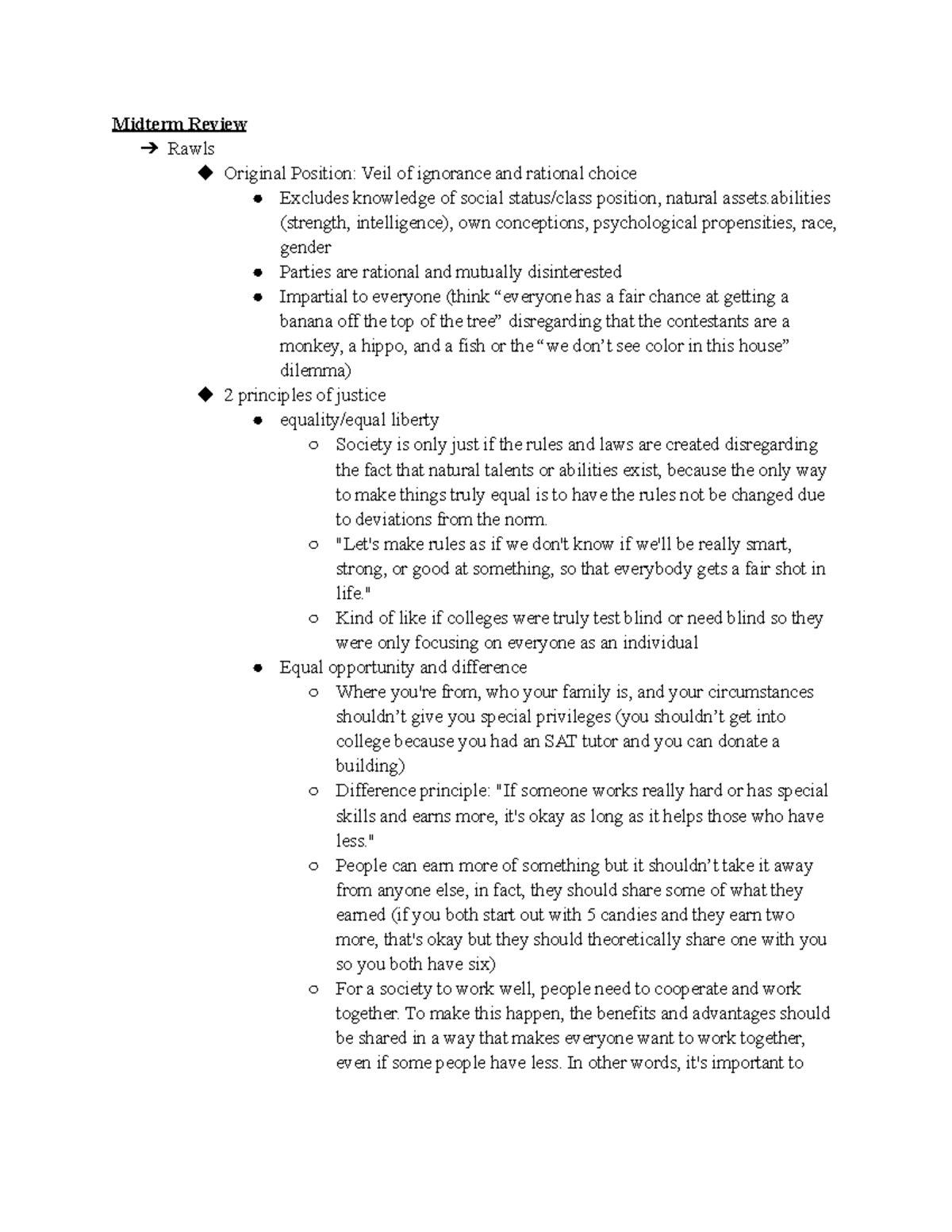 Phil 146 Law and Justice Midterm Review Binghamton - Midterm Review ...