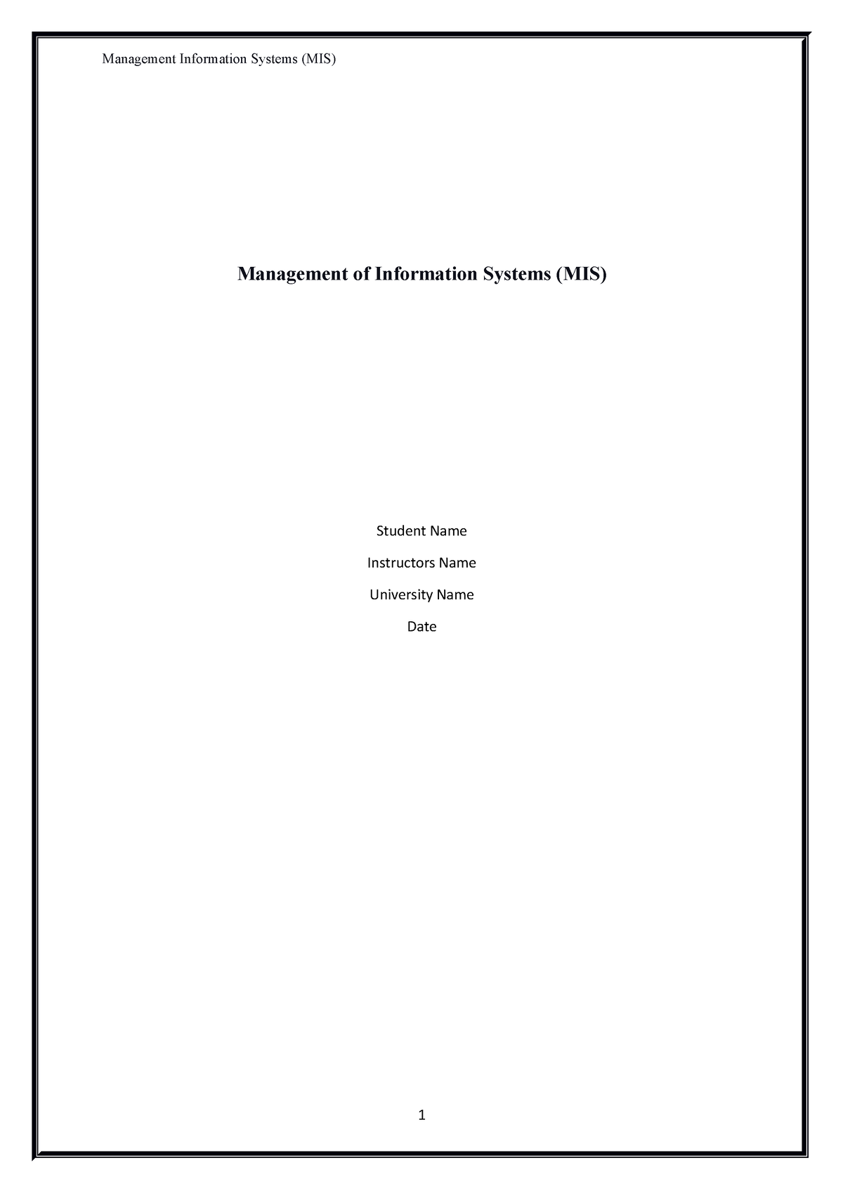 management information systems dissertation topic