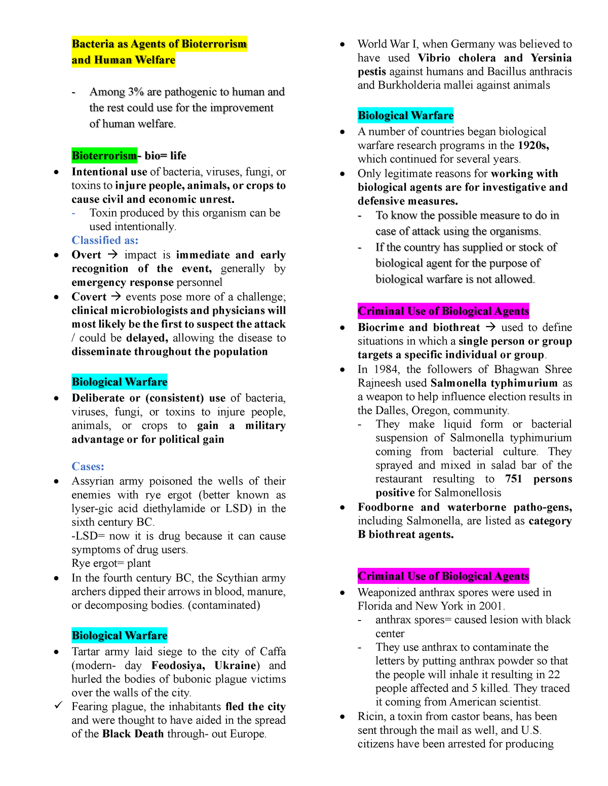 bacteria-as-agents-of-bioterrorism-reviewer-bacteria-as-agents-of