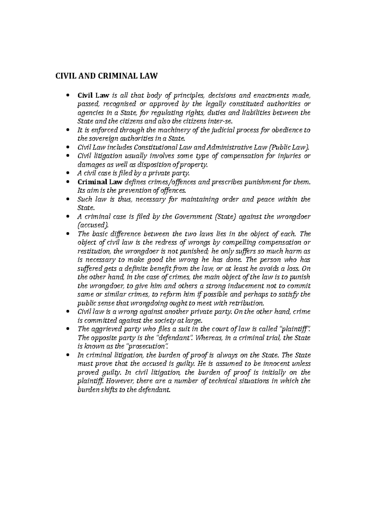 Viden io amity b a l l b sem 1 notes legal methods civil and criminal ...