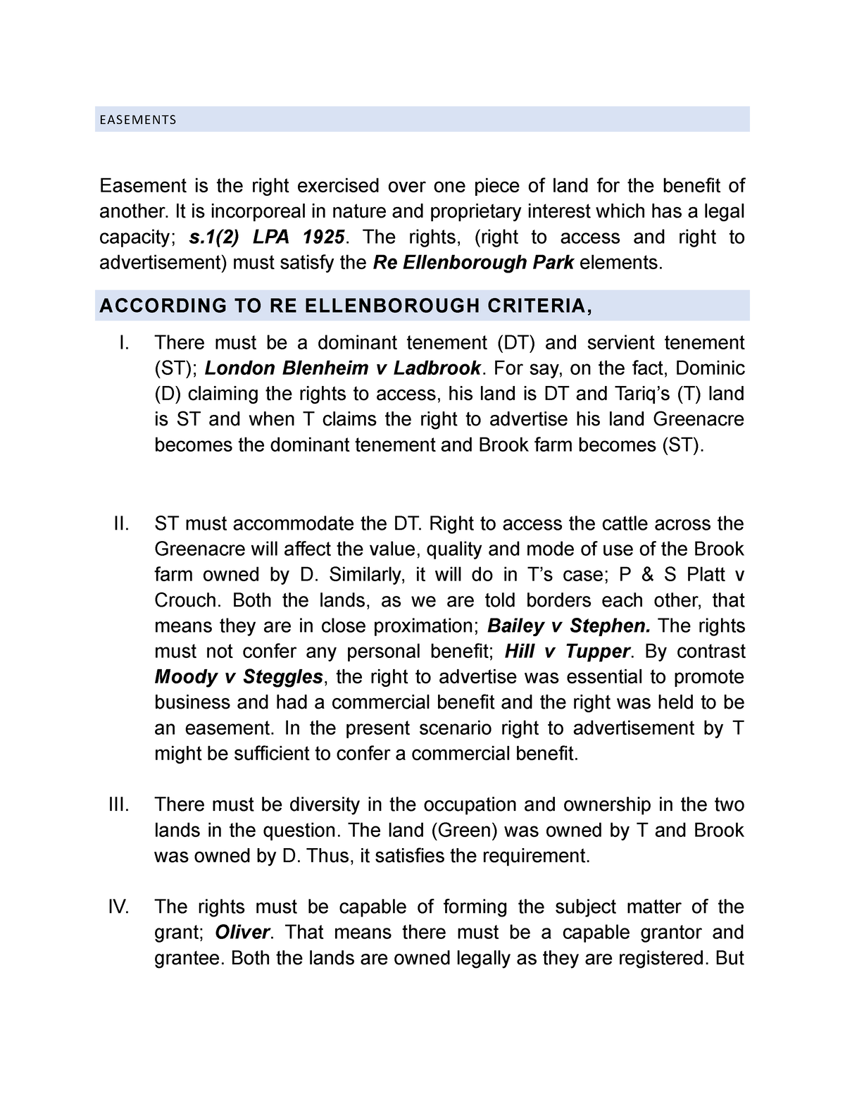 Easements 2017 Zone B - Easement Answer: Structure - EASEMENTS Easement ...