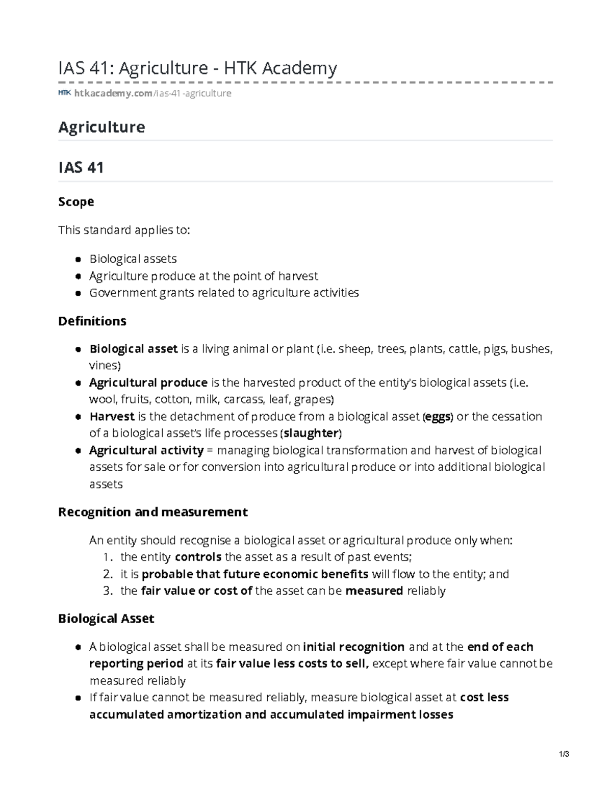 FR-Agriculture IAS 41 - IAS 41: Agriculture - HTK Academy Htkacademy ...