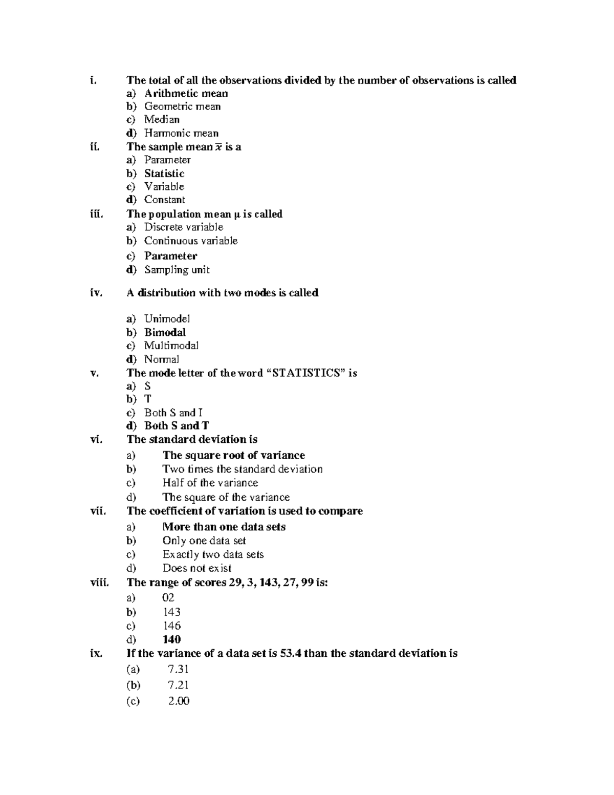 business-statistics-mcq-2-i-the-total-of-all-the-observations