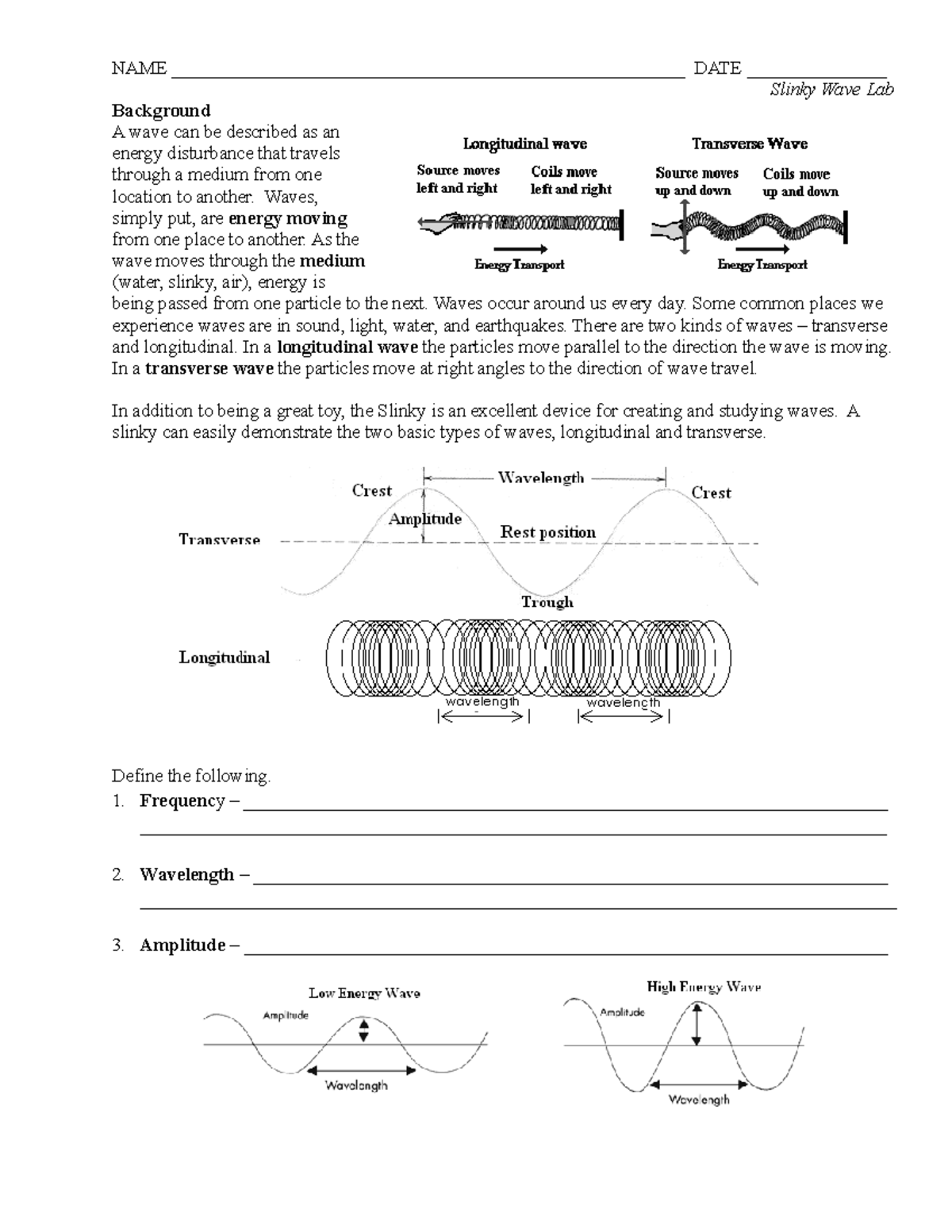 Ch 15 16 Slinky Lab - Name 