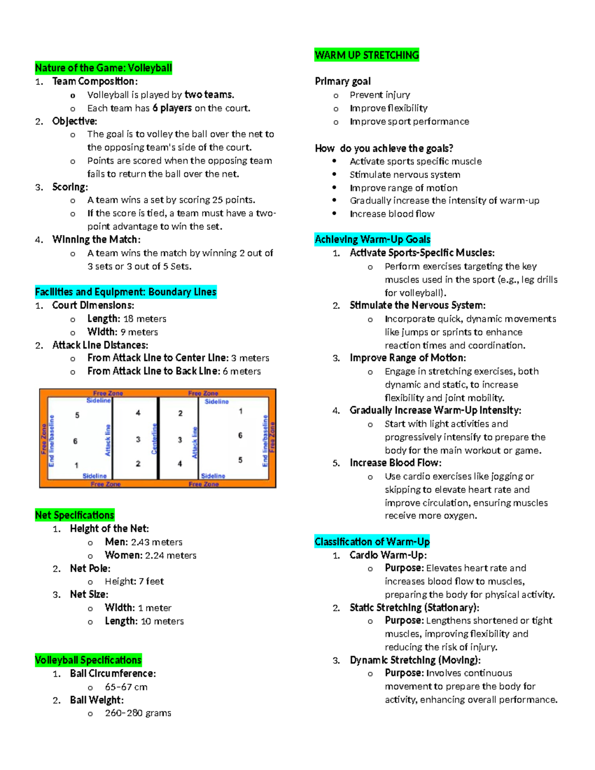 Volleyball - others - Nature of the Game: Volleyball 1. Team ...