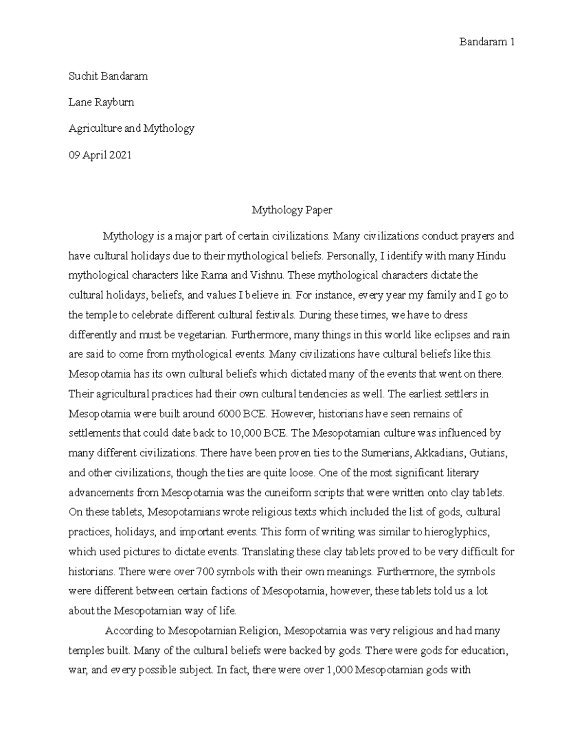 mythology and management essay