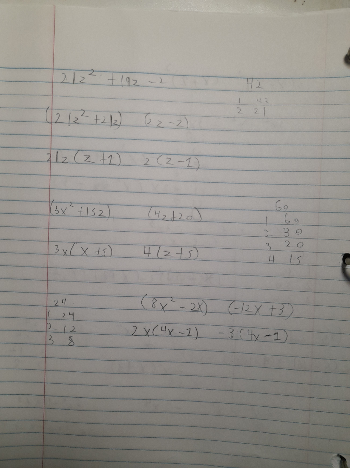 Aleks Scratch Paper 22 - MATH 1111 - 2 42 12 1 42 2 12 (3x 1 52) (42t20 ...