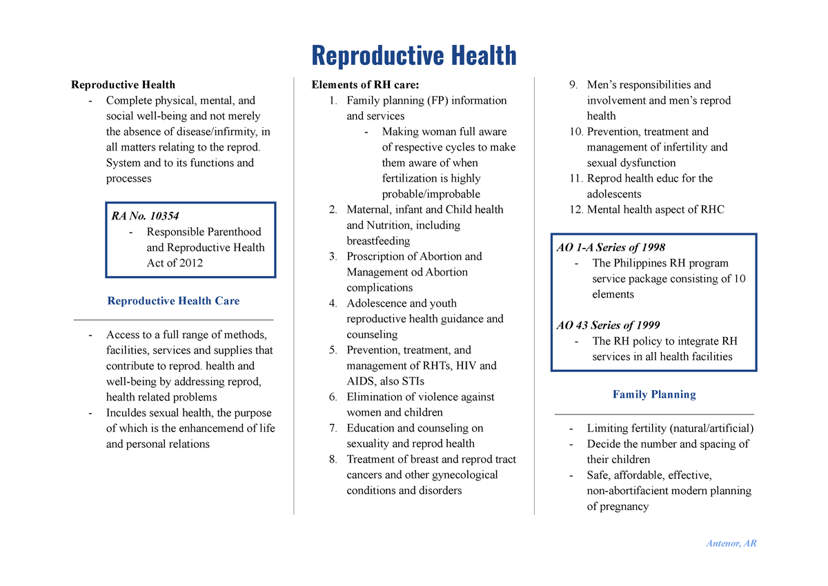 thesis on reproductive health