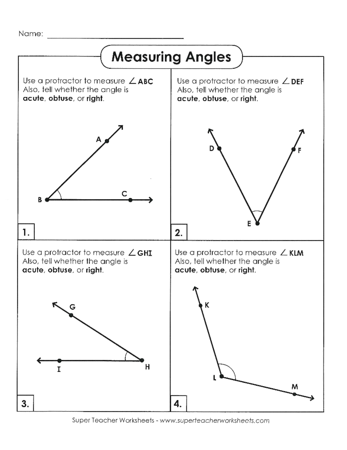 Measuring Angles Practice - BS Information Technology - Studocu