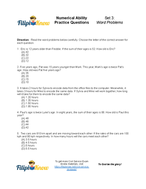 Numerical Ability Practice Questions Set 5 - Numerical Ability Practice ...