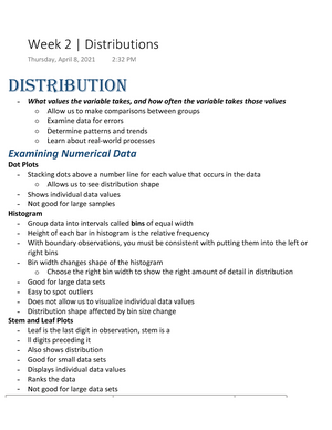 Stats Week 8 Statistical Inference - Stats 10 - UCLA - Studocu