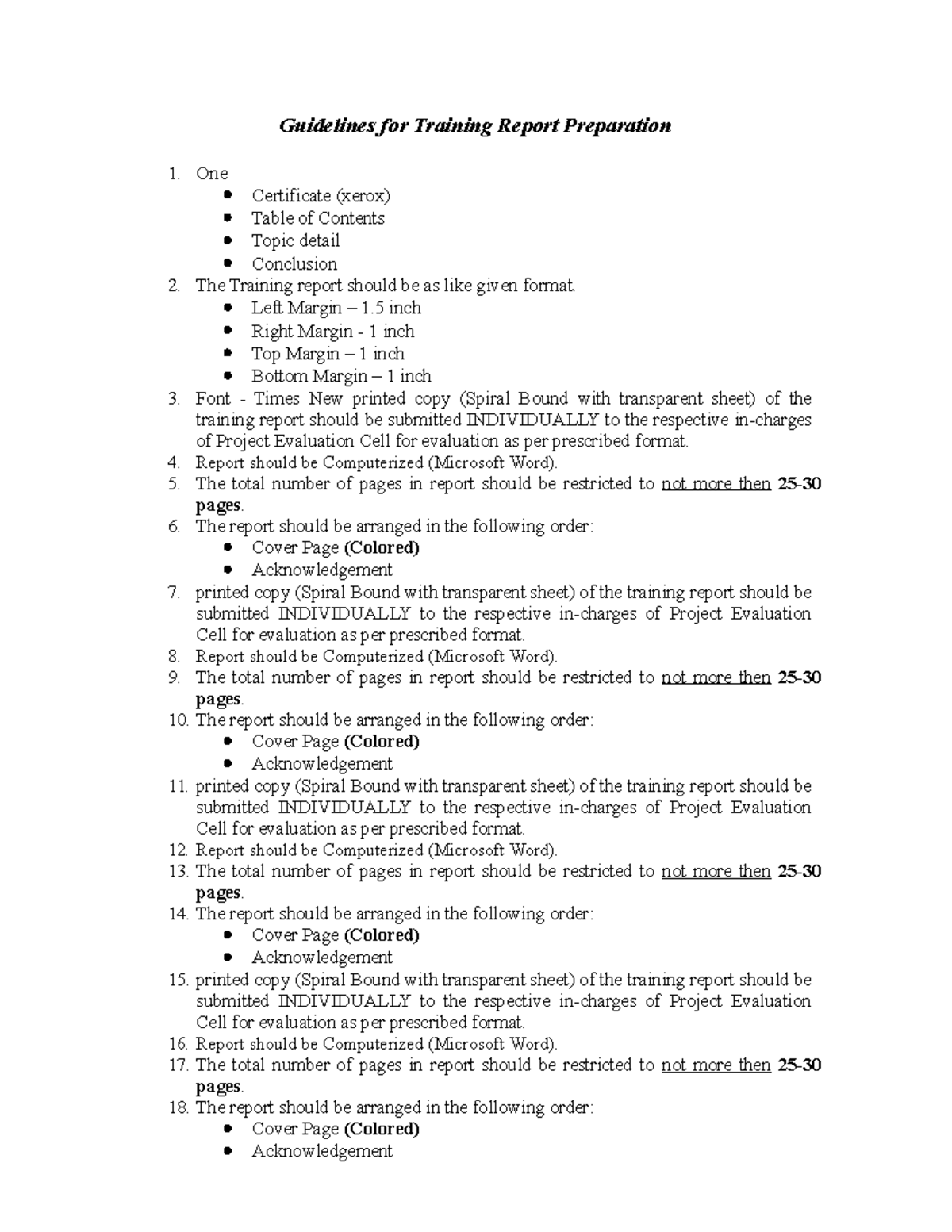Guidelines Industrial Training Abc Sss Guidelines For Training Report