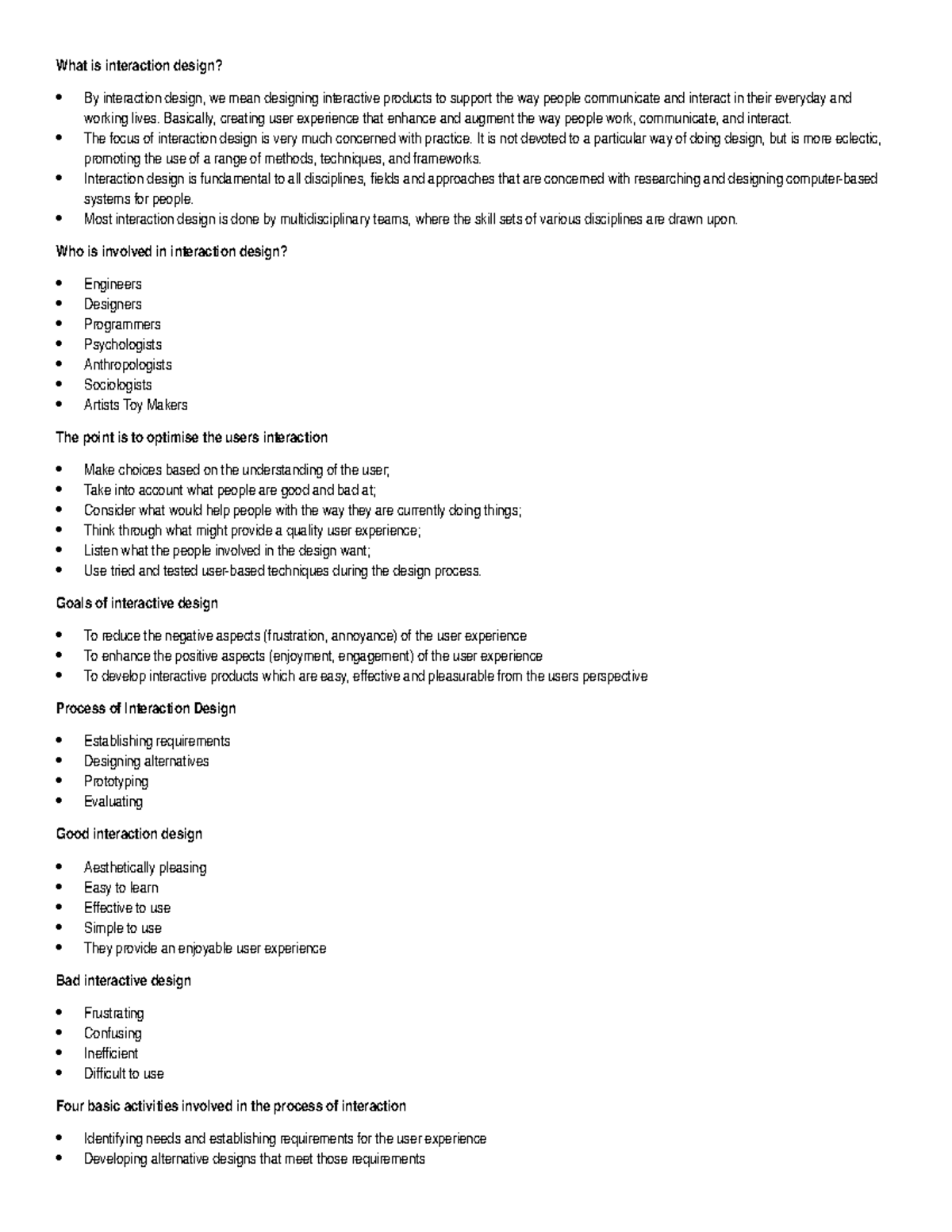 INF3720 Exam prep - Summary Human Computer Interaction II - What is ...