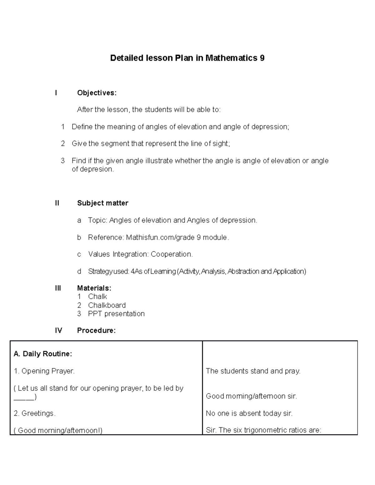 Detailed-lesson-plandocx compress - Detailed lesson Plan in Mathematics ...