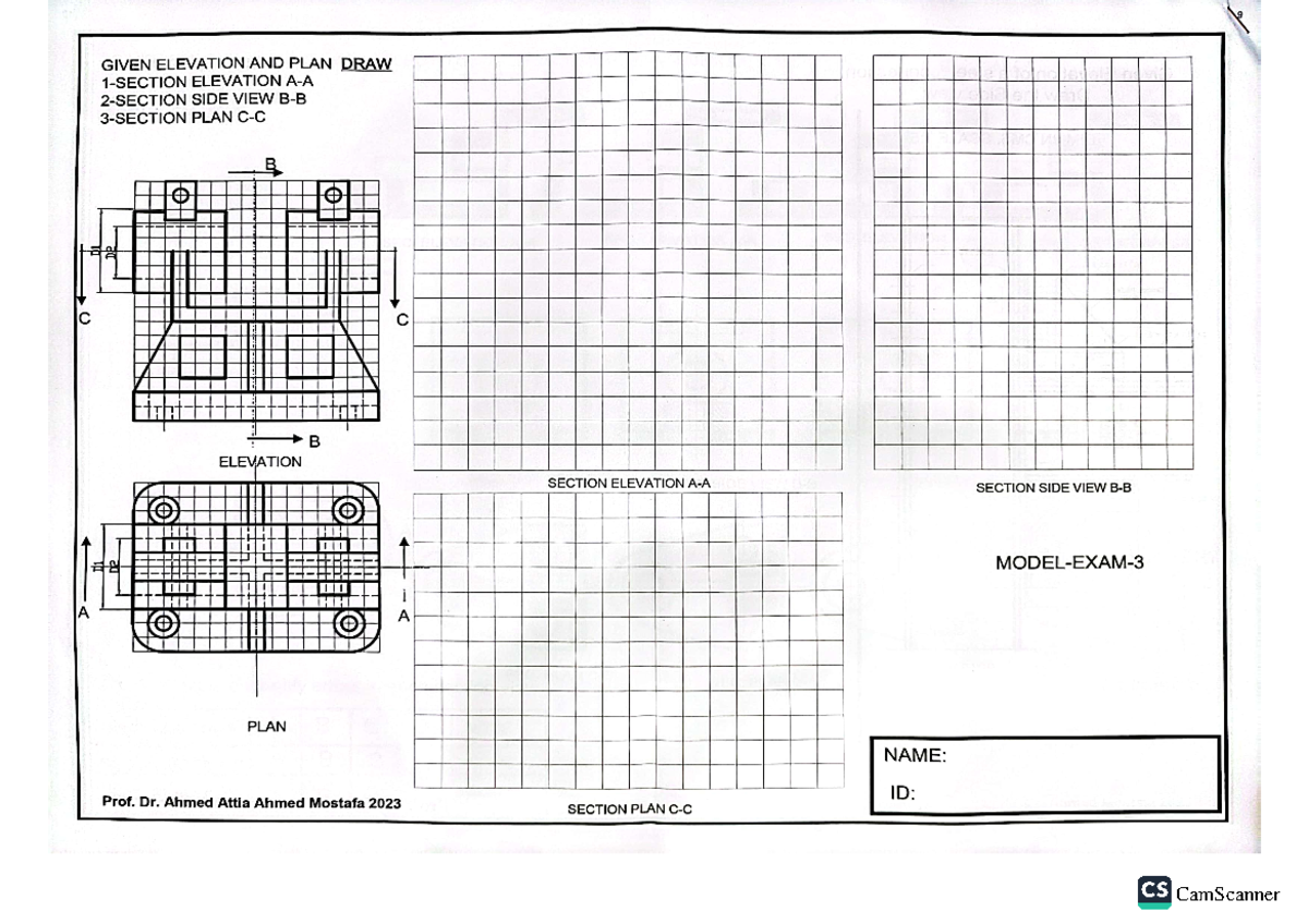Model Exam 3 - Engineering Drawing - Studocu